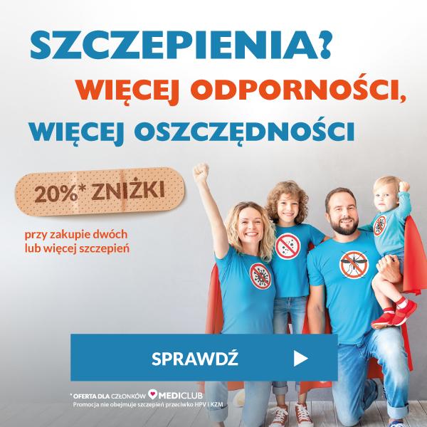 Szczepienia -20% przy zakupie min. 2